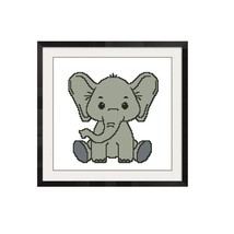 All Stitches - Elephant Cross Stitch Pattern In Pdf -144 - $2.75