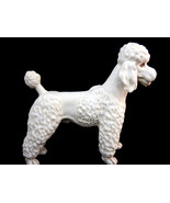 Poodle Dog Andrea By Sadek Fine Bisque Porcelain White Dutch Clip Mustac... - $30.95