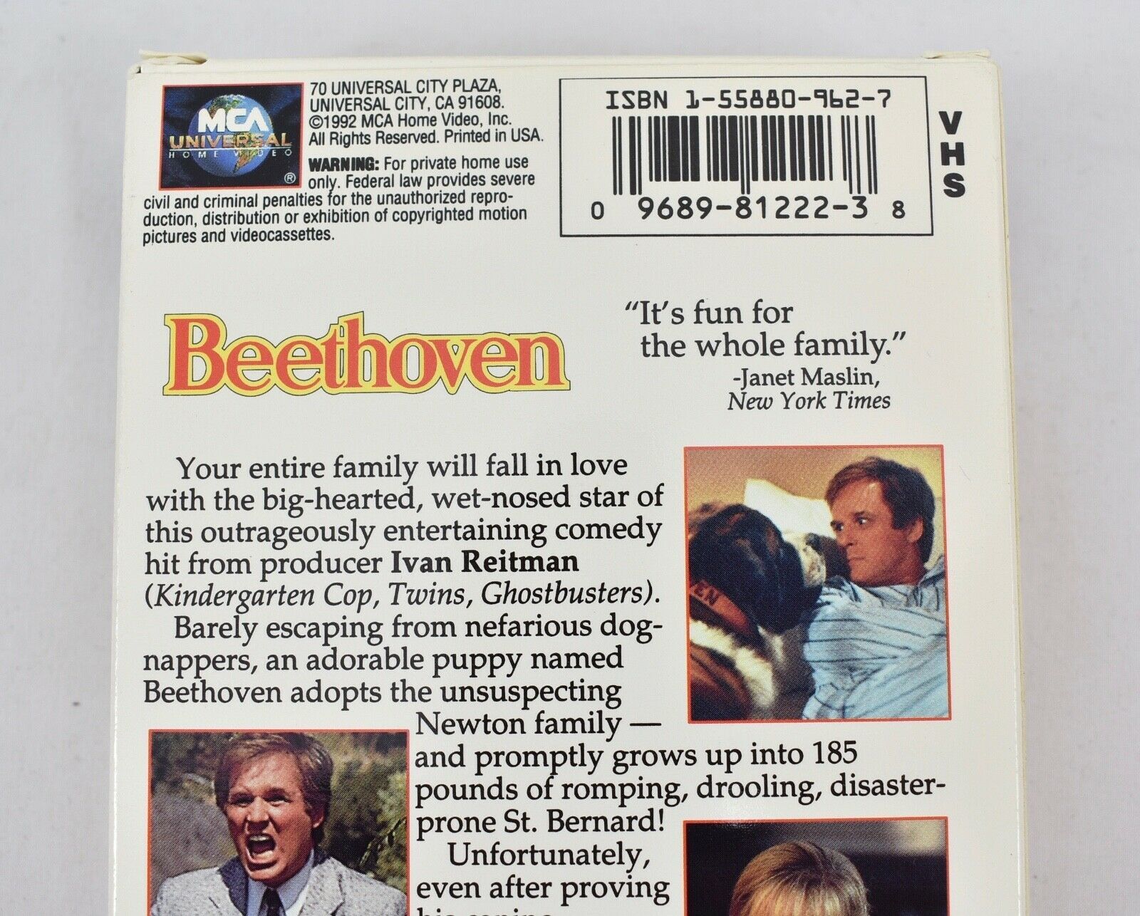 1991 Beethoven VHS Video Tape Charles Grodin - VHS Tapes