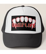 Vamplife Vampire Fangs Trucker Hat - Black - $18.95