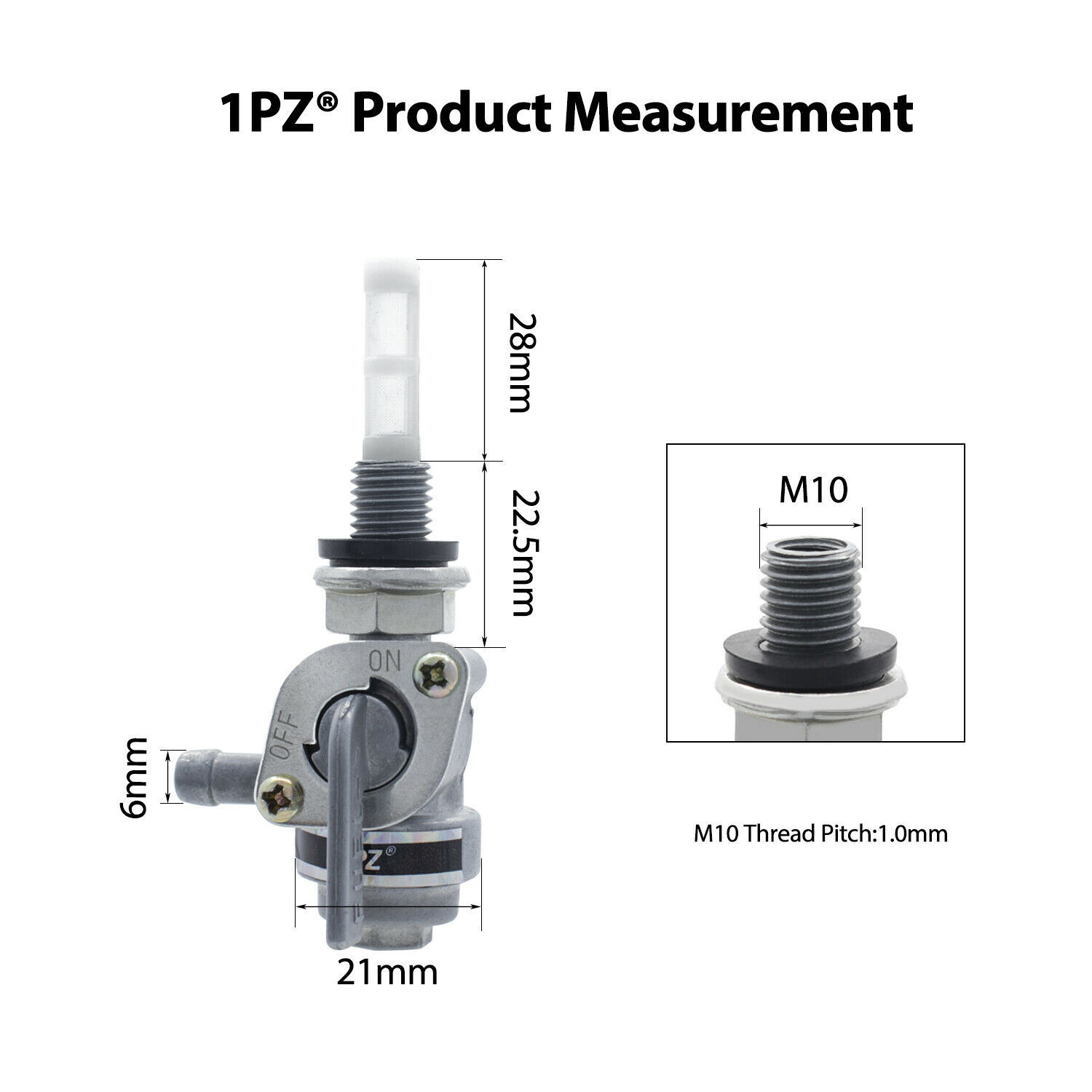 Fuel Valve Petcock Assembly For ETQ TG2500 TG3000 TG5000 Gasoline
