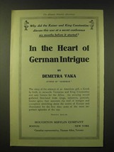 1918 Houghton Mifflin Company Ad - Why did the Kaiser and King Constantine - $14.99