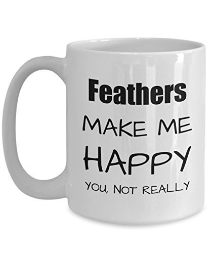 Feathers Lover Gift, Funny Feather Fan Mug, Hobby Birthday Gift Idea, Christmas