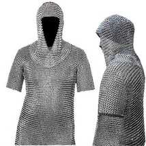NauticalMart Medieval Chain Mail Shirt And Coif Armor Set