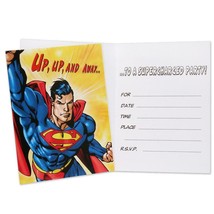 Superman Returns Invitations 8 Per Package Birthday Party Supplies NEW - $6.95