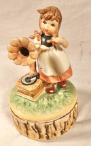 Vintage Hummel Style Ceramic Music Box "I Could Have Danced All Night" Japan - $29.69