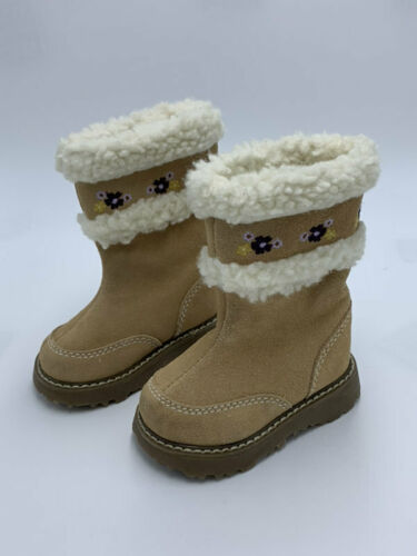 gymboree white fur boots