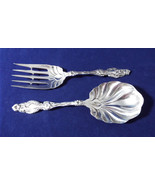 Vintage Sterling Silver Two Piece Serving Set Fork and Spoon 9 Inches 26... - $949.99