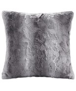 Zuri GREY Decorative Square Faux Fur Pillow, 20&quot;x20&quot; - $19.79