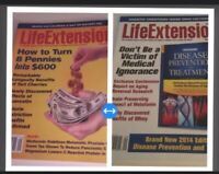 set of 2 life extension magazines back issue sept 2013 & sept 2014 - $18.99