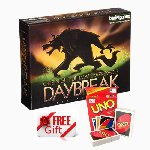 Day Break Ultimate Werewolf Board Game Family Fun Party Game (Free UNO Card)