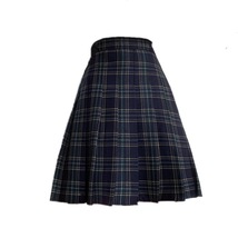 Lady Classic Wine Red Plaid Skirt Plus Size Pleated Plaid Skirt Christmas Outfit image 8