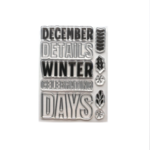 December Details Stamp Set. Eliz Craft Designs Christmas Lives Here CLEARANCE