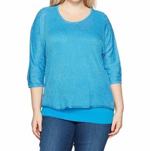 Calvin Klein Women's Dolman Sweater With Tank Top Underpinning Plus Size 1X - $20.25