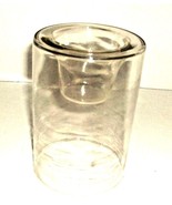 CLEAR GLASS CANDLE HOLDER - $19.00