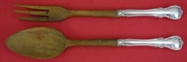 French Provincial by Towle Sterling Silver Salad Serving Set w/ Wood 2pc 11 1/4" - $89.00