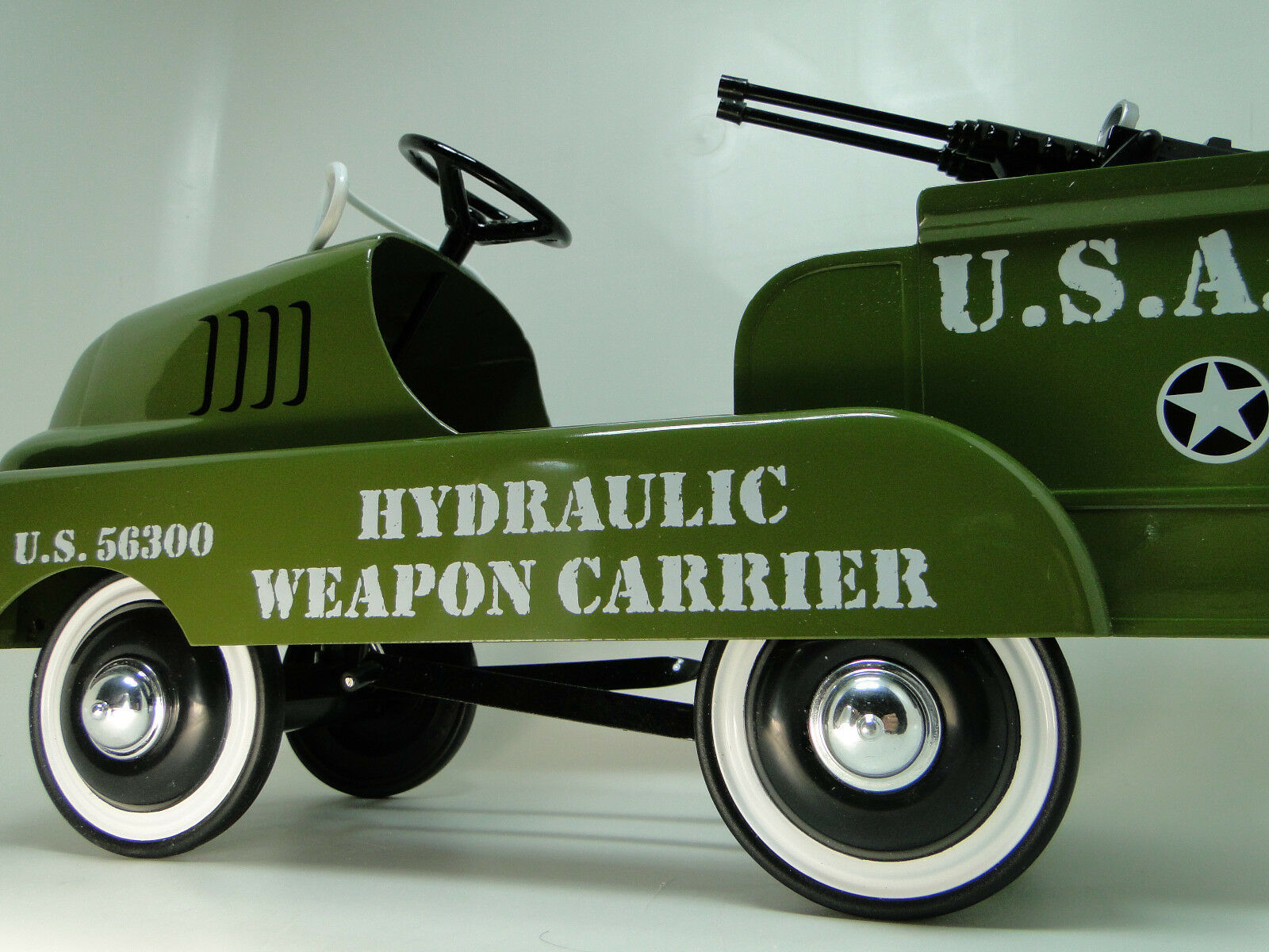 vintage army jeep pedal car