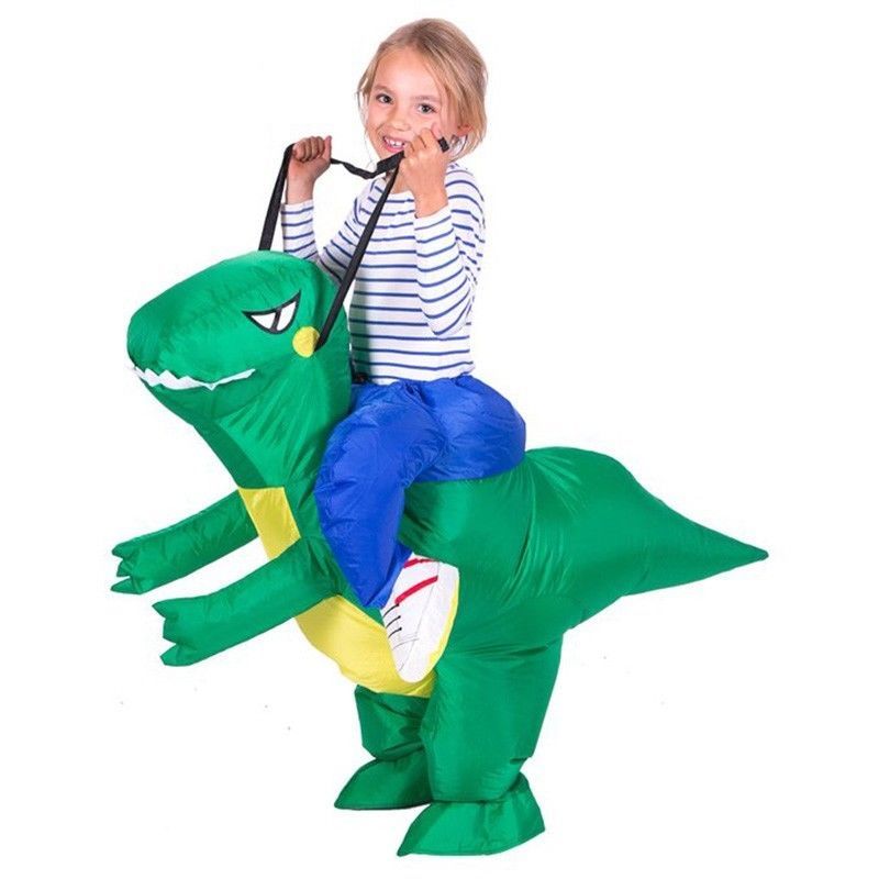 Inflatable Riding Dinosaur Costume Fan Operated Halloween Costume