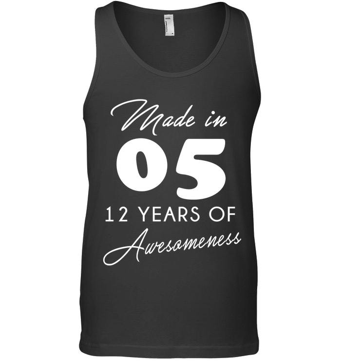 Tank Top For 12 Year Old Girls Boys 12th Birthday Gift Tees TShirts