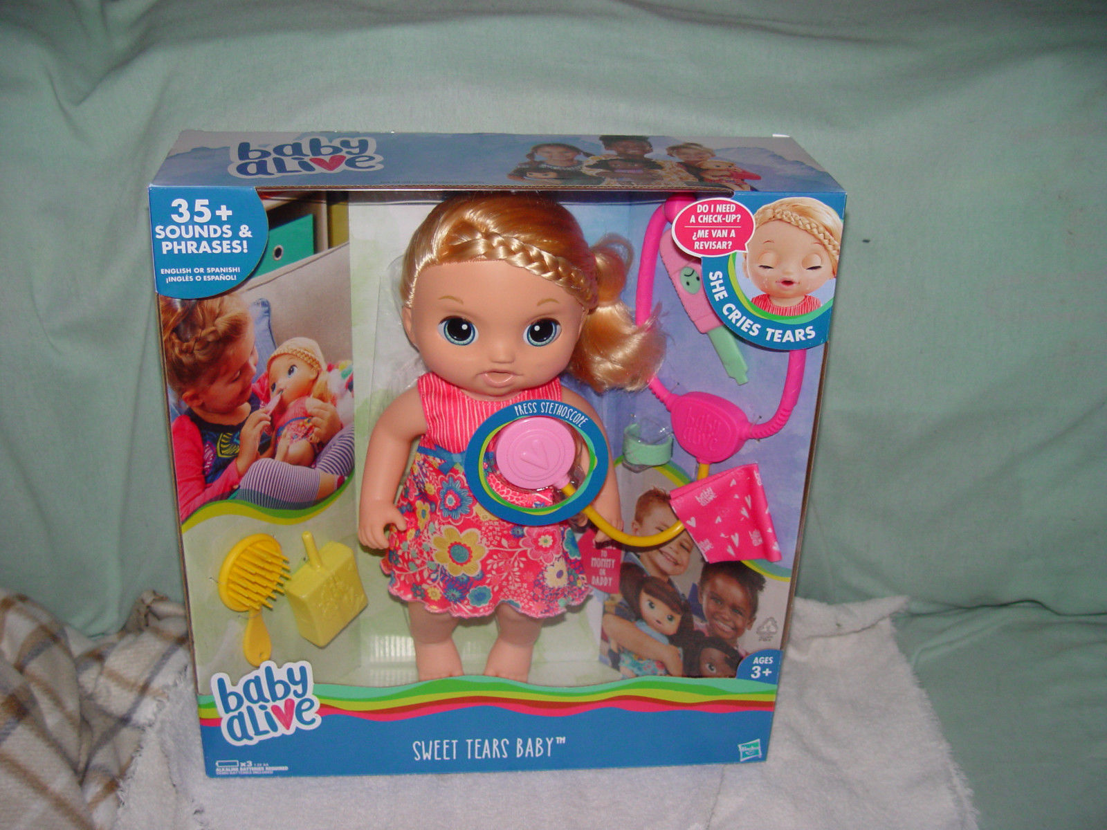 BABY ALIVE SWEET TEARS INTERACTIVE BABY DOLL BLONDE NEW IN BOX - Baby Alive