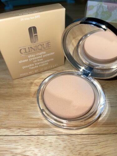 Primary image for CLINIQUE STAY MATTE Sheer Pressed Powder Oil Free 24 Stay Tea (MF) BNIB