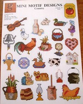2 Leaflets-Cross Stitch/Needlepoint Mini Motif Country 48 Designs - $7.00