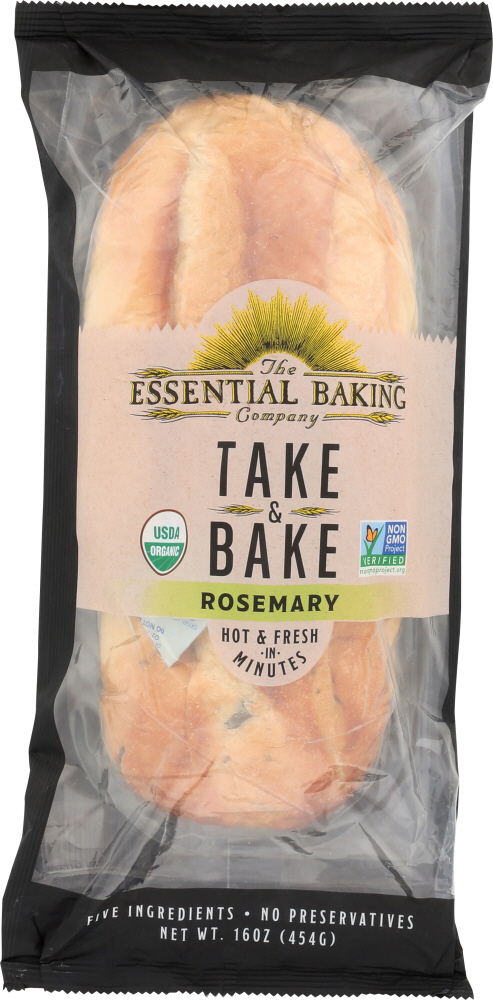 THE ESSENTIAL BAKING COMPANY: Take & Bake Bread, Rosemary, 16 oz (6 ...