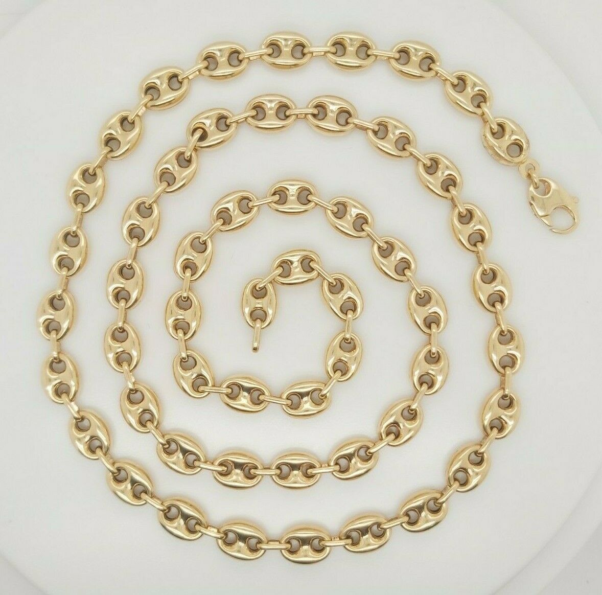 14k Yellow Gold Puffed Gucci Link Chain 