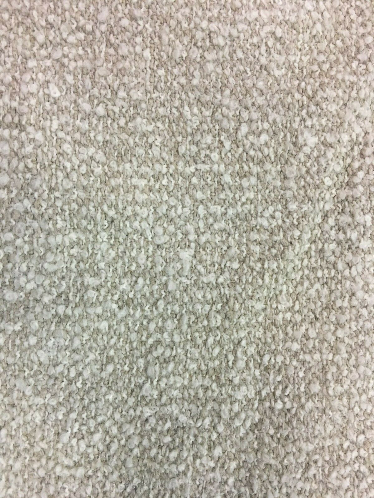 Contemporary Upholstery Fabric Belgian Linen/Wool Cream Boucle 2.25 yd