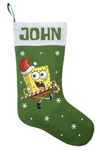 Spongebob Christmas Stocking, Personalized Spongebob Christmas Stocking, Spongeb - $33.00