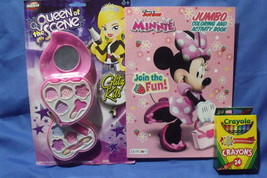 Toys Lot of 3 Minnie Mouse Coloring Book 24 Crayola Crayons & Makeup Set - $9.95