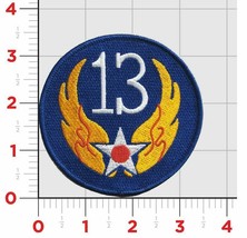 Usaf 13TH Air Force Wings Military Round Hook & Loop Embroidered Patch - $23.74