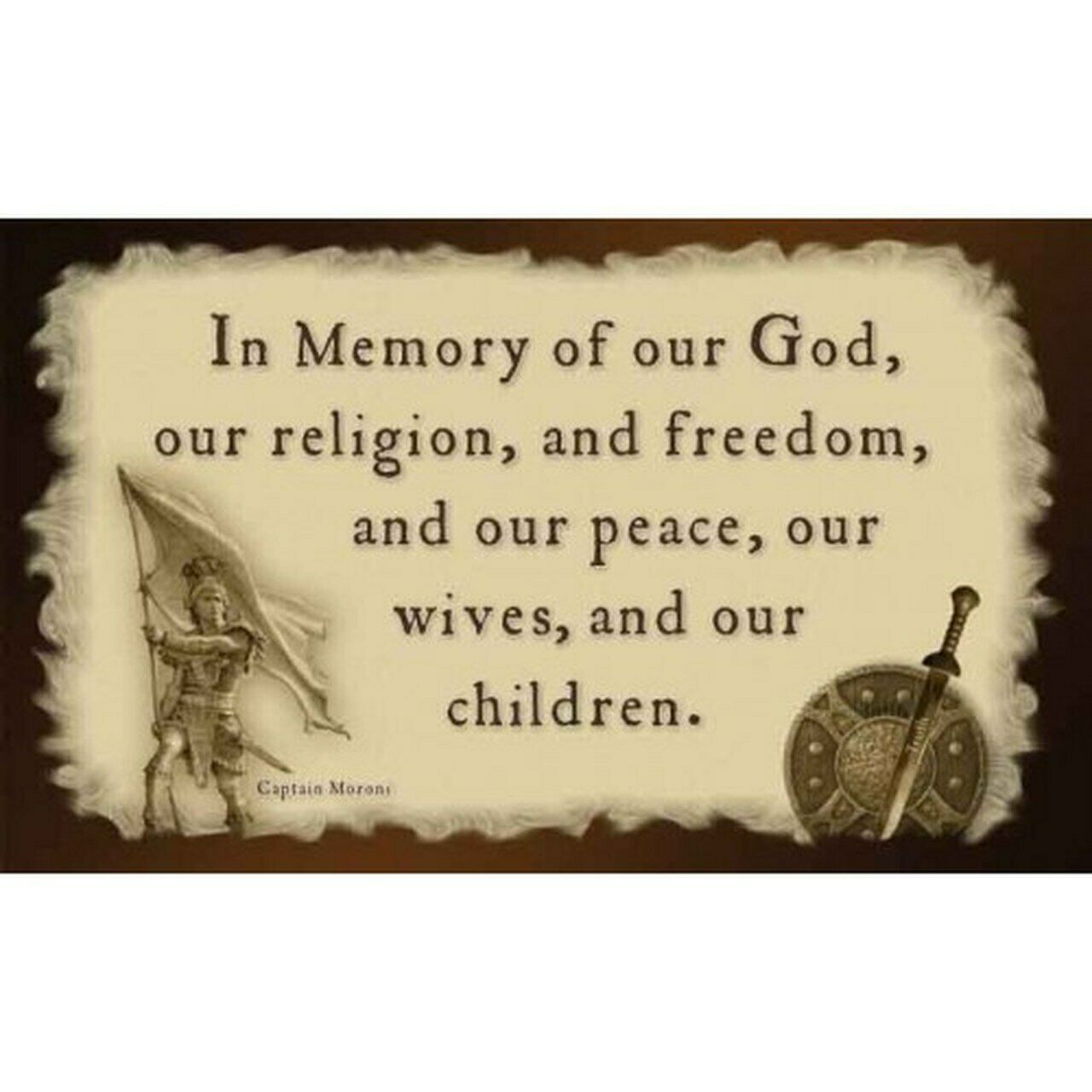 CAPTAIN MORONI TITLE OF LIBERTY LATTER DAY SAINTS LDS JOSEPH SMITH