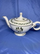 Superior Hall Quality Dinnerware Cameo Rose White Ceramic Teapot With Go... - $49.99