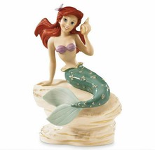 Lenox Disney Princess Ariel Figurine The Little Mermaid On Rock Seashell... - $158.40