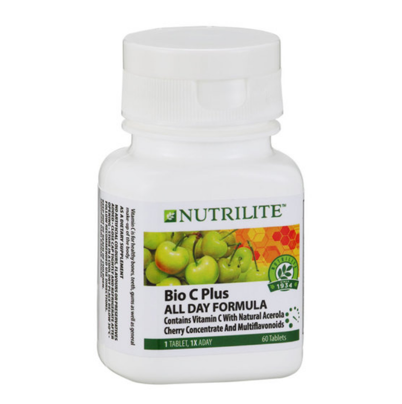 Amway NUTRILITE Bio C Plus All Day Formula Vitamin C Healthy Bone Teeth (60 Tab)