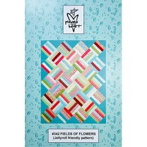 Jelly Roll Quilt Pattern Fields of Flowers Pattern 342 by Pieces from my... - $9.89