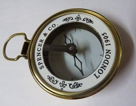 3" Brass Pocket Compass Spencer London 1905 By Nauticalmart image 3