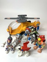Fisher Price Mattel Rescue Heroes Action Figures And Power packs Helicop... - $23.35