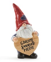 Gnome Statue with Heart Shaped Sentiment 9.8" High Resin Garden Home Decor