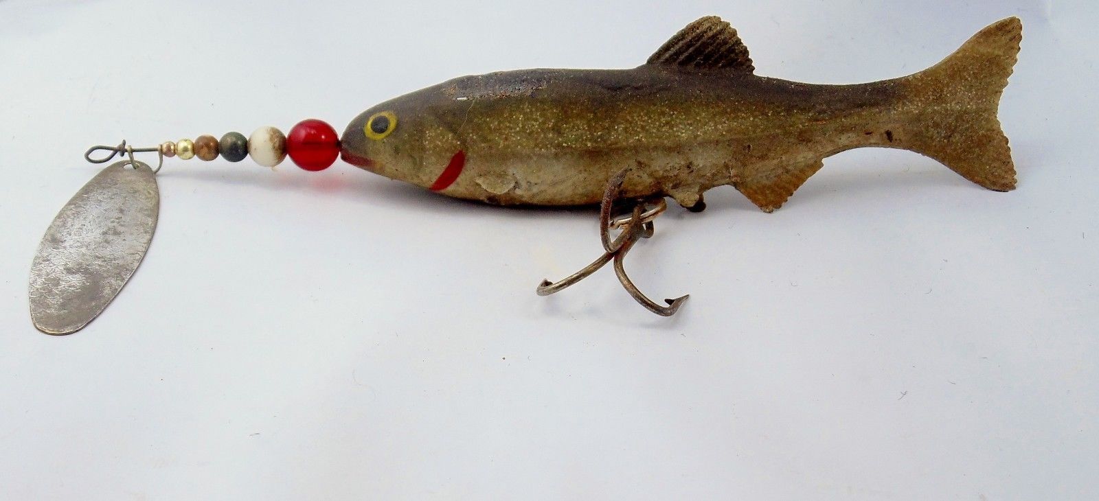 VINTAGE SWISS SWING 8 MINNOW FISHING LURE 5" MINNOW with silver