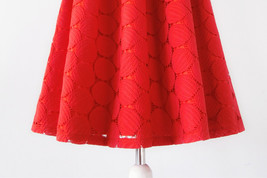 BLACK A Line Midi Pleated Skirt High Waist Plus Size Holiday Skirt polka-dot image 7