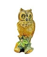 Great Horned Owl On Tree Branch Vintage Ethan Allen Ceramic Figurine Dec... - $59.39