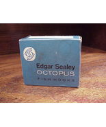 Vintage Box of 22 Edgar Sealey Octopus Treble Hooks, no. S1096, Nickel, Size 2 - $9.95