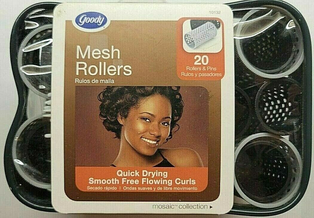 Goody Mesh Rollers 20 Rollers & Pins Quick Drying Smooth Free Flowing Curls NEW