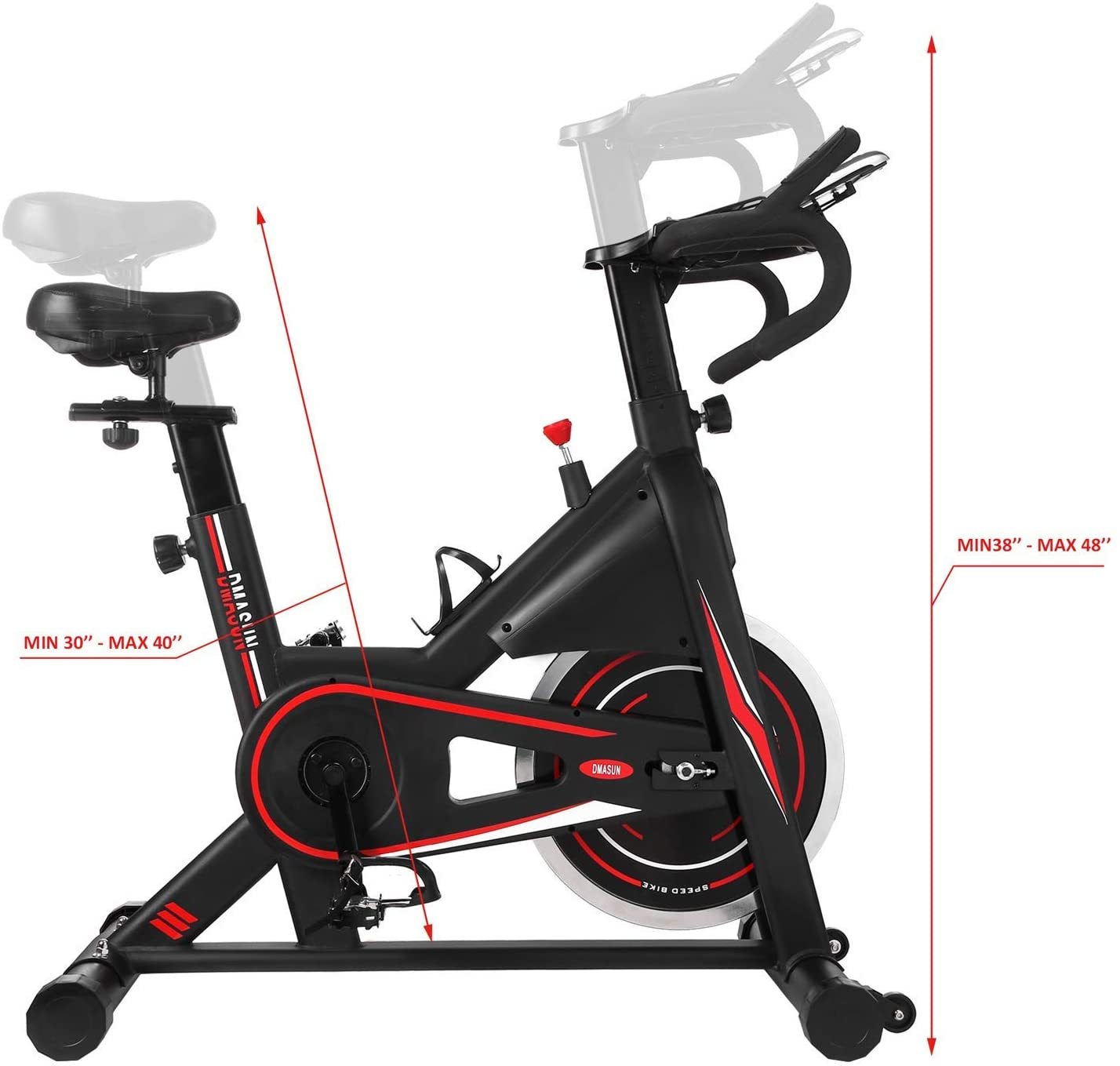 Exercise Bike, DMASUN Indoor Cycling Bike Stationary, Comfortable Seat