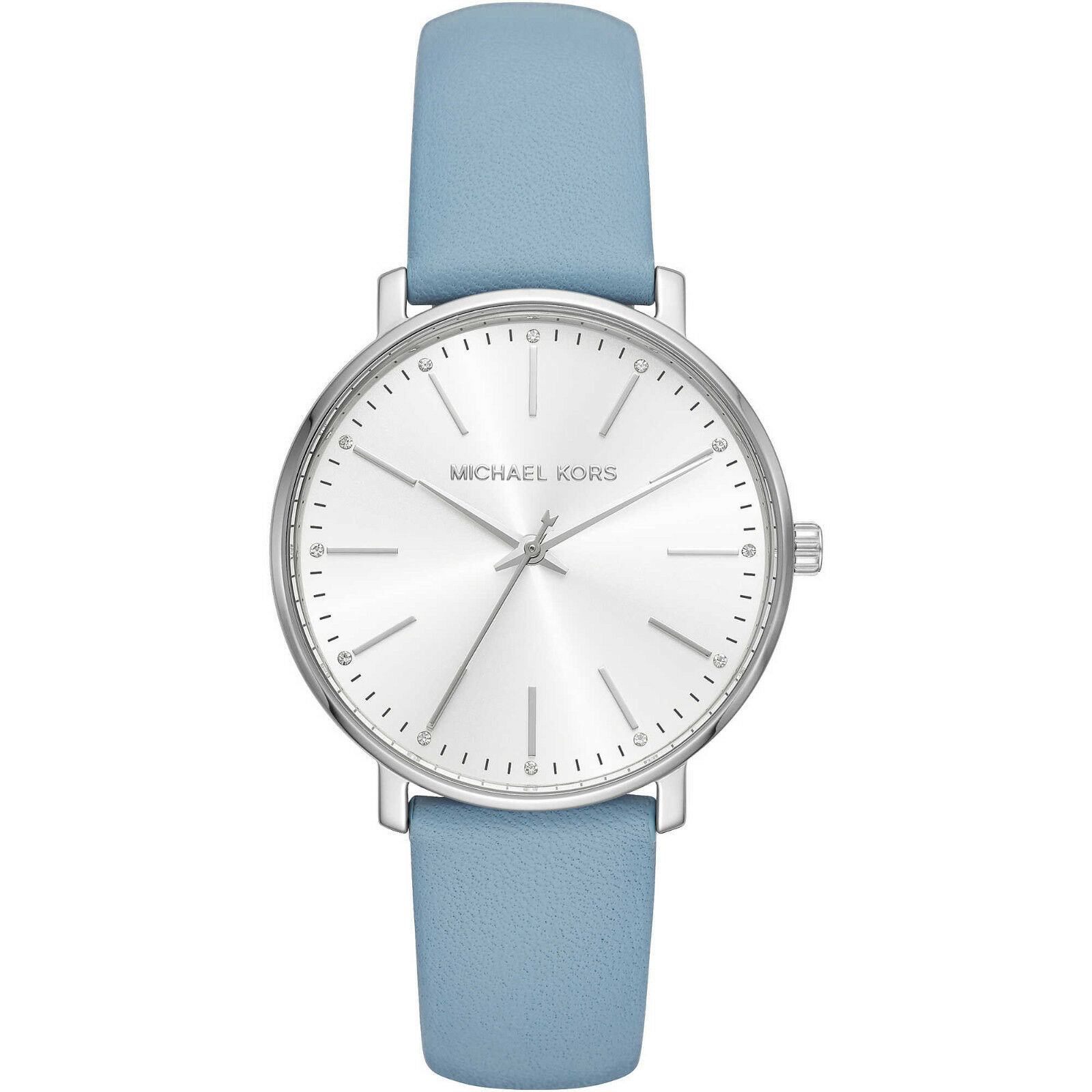 Michael Kors Womens Pyper Sky Blue Leather Strap MK2739 Ladies Watch