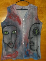 Sostanza Vest Hand Painted on By Tammy Ranay Originals 35546 size 18  - $49.97