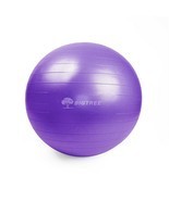 29.5″ (75 cm) Yoga Ball Exercise Core Stability Strength Anti-Burst Purple - $24.99