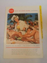 Coca Cola National Geographic Ad February 1958 Cuba Beach General Dynami... - $15.83